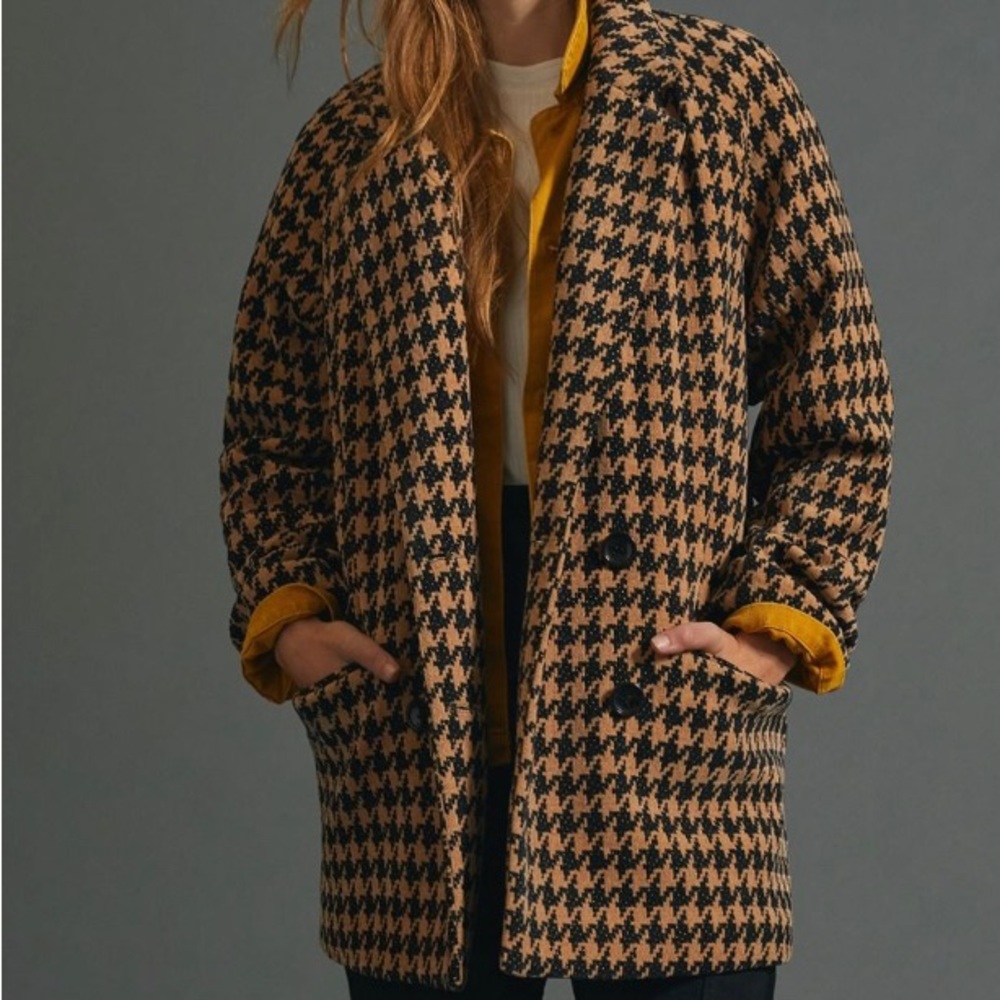 Anthropologie houndstooth peacock size XS